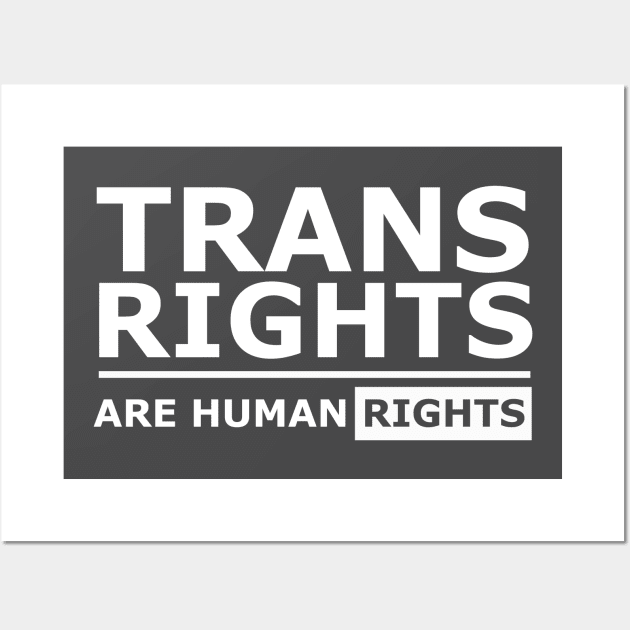 Trans rights are human rights quotes t-shirt Wall Art by AlfinStudio